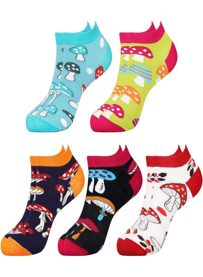 Jeasona Mushroom Gifts for Women Mushrooms Ankle Socks for Women Funny Fun Cute - Image 1
